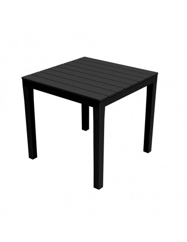 Mesa cuadrada bali color antracita para exterior 78 x 78 x 72 cm