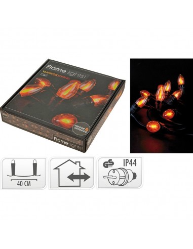 Guirnalda 10 led 220 v efecto llama ip44 510 cm