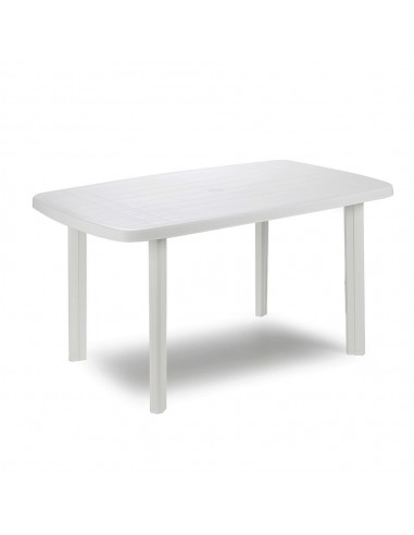Mesa ovalada faro color blanco para exterior 72 x 137 x 85 cm