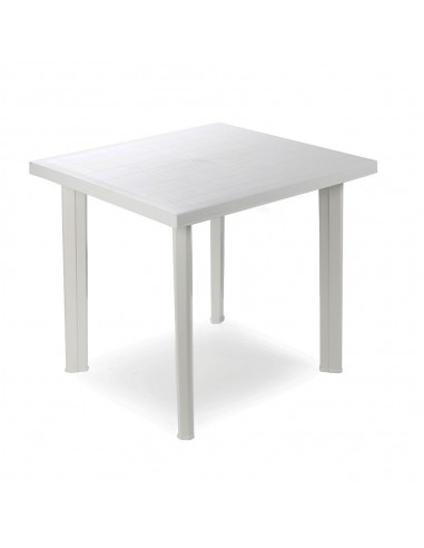 Mesa cuadrada fiocco color blanco para exterior 80 x 75 x 72 cm