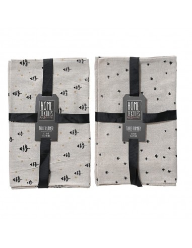 Camino de mesa con estampados en negro, 2 modelos, 32 x 150 cm