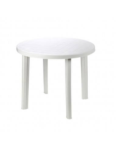 Mesa redonda tondo color blanco para exterior ø90 x 72 cm