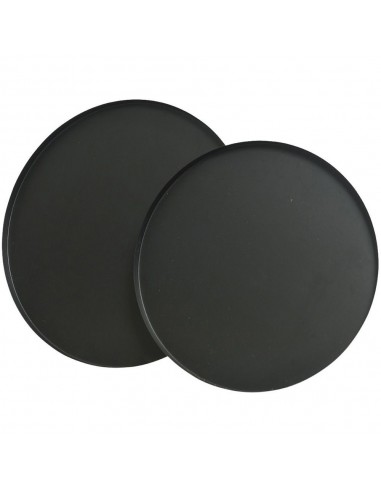 Bandejas redonda de acero negro mate 2 medidas, ø35 cm y ø30 cm