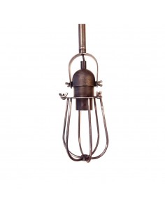 Lámpara de techo metalica vintage e27 60w color negro ø10 x 22 cm