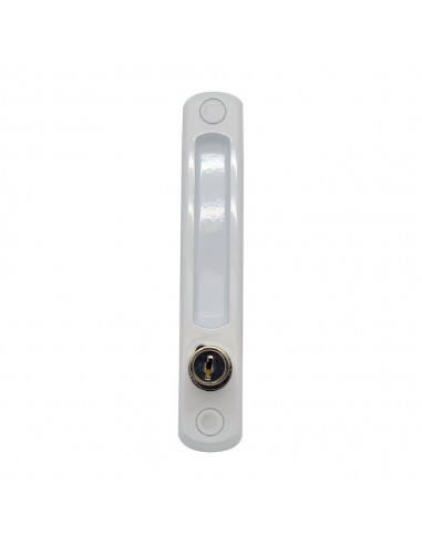 Cierre corredera, modelo 6826, de aluminio con acabado blanco, 170 x 29 mm