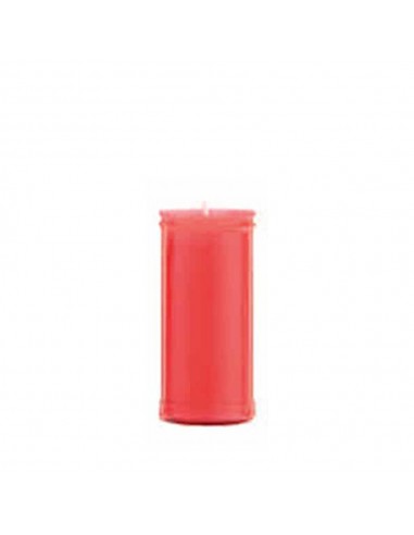 Vela para difuntos plastificada roja ø55x130mm