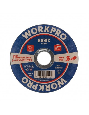 Disco de corte metal e inox t41, basic, ø115 x 1,0 x 22,2 mm