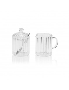 Azucarero y jarra de cristal 200 ml