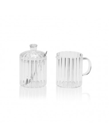 Azucarero y jarra de cristal 200 ml