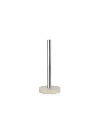 Portarrollo inox con base de resina beige ø13,5 x 33 cm