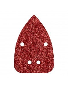 Pack 10 hojas de lijar adhesivas, corindón grano 80 perforadas 96x136mm 1757000 wolfcraft