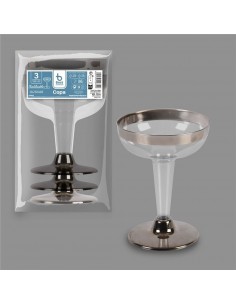 Copa baja reutilizable 100cc, 3 uds