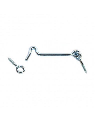 Aldabilla, doble hembrilla, de hierro con acabado zincado, 50 x 13 mm, caja 50 uds