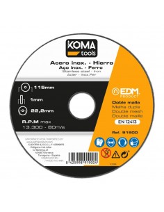 Disco corte hierro y acero inox ø115 x 1,0 x 22,2 mm