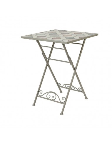 Mesa metálica/mosaico plegable bistro marrakech para exterior 58 x 58 x 76 cm