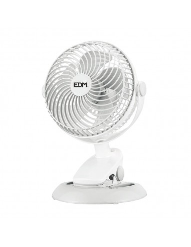 Ventilador mini recargable con pinza y base, 3 w, 31,6 db, ø17 x 18 x 28 cm