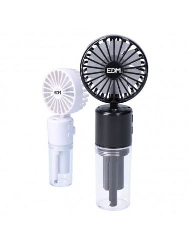 Ventilador nebulizador recargable, 4 velocidades. 6,2 x 16,4 cm. colores surtidos