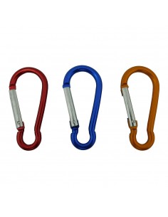 Mosquetón, modelo msq04, de aluminio con acabado colores surtidos, 2 uds, 7 x 70 mm, blister