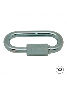 Eslabón rápido, modelo esl01, de acero con acabado galvanizado, 2 uds, ø5 mm, blister