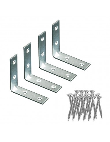Ángulo refuerzo, modelo an02, de acero con acabado zincado, 4 uds, 30 x 30 x 15 mm, blister
