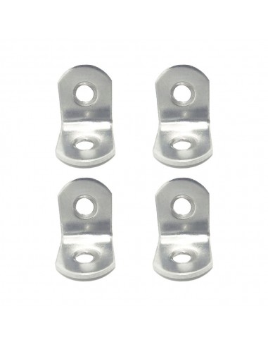 Ángulo refuerzo, modelo an24, de acero con acabado zincado, 4 uds, 20 x 20 x 16 mm, blister