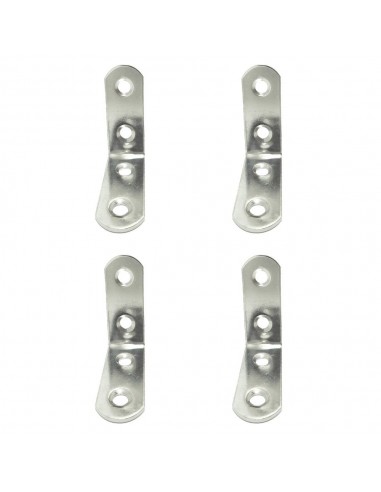 Ángulo refuerzo, modelo an24, de acero con acabado zincado, 4 uds, 40 x 40 x 16 mm, blister