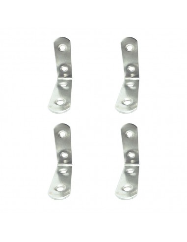 Ángulo refuerzo, modelo an24, de acero con acabado zincado, 4 uds, 50 x 50 x 16 mm, blister
