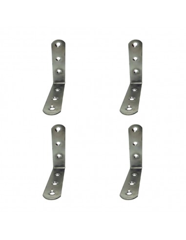 Ángulo refuerzo, modelo an24, de acero con acabado zincado, 4 uds, 100 x 100 x 19 mm, blister