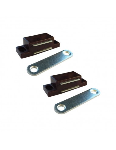 Cierre magnético im02, marrón, 42 x 18 mm, 2 uds, blister