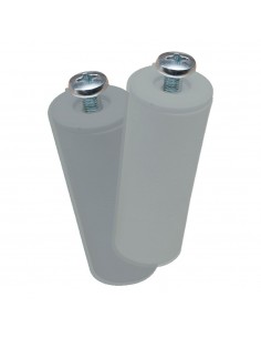 Tope persiana pr08, gris 40 mm 2 unidades