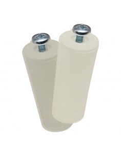 Tope persiana pr08, marfil 40 mm 2 unidades