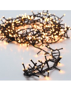 Guirnalda multifunción, uso exterior, tipo espino, luz cálida, 560 leds, 11 m