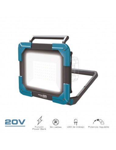 Foco led de trabajo 20 v 2500 lm (sin batería ni cargador)