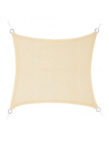 Toldo vela cuadrado beige 3,6 x 3,6 m