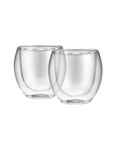 Tazas de doble pared palermo, resistentes a golpes y temperaturas, 100 ml, 2 uds