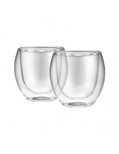 Tazas de doble pared palermo, resistentes a golpes y temperaturas, 100 ml, 2 uds