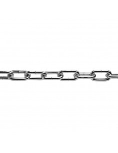 Cadena eslabones, modelo din 5685, de acero con acabado zincado, ø5 mm, caja de 54 m