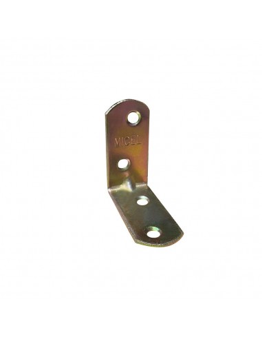 Ángulo refuerzo, modelo an01, de acero con acabado bicromatado, 40 x 40 x 19 mm