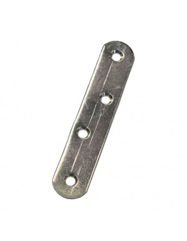 Placa recta, unión, modelo plc01, de acero con acabado bicromatado, 40 x 16 x 1,5 mm