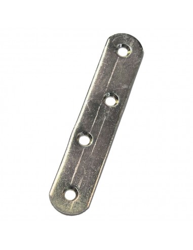 Placa recta, unión, modelo plc01, de acero con acabado bicromatado, 115 x 19 x 2 mm