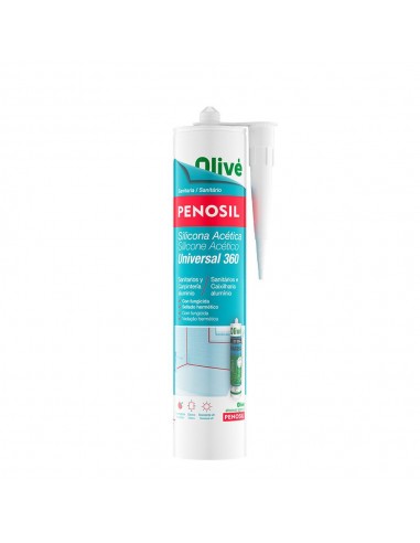 Silicona acética sanitaria universal 360 translúcida 280 ml