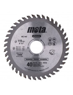 Sierra circ widia ø115mm 40 dientes clp18 sc140 mota