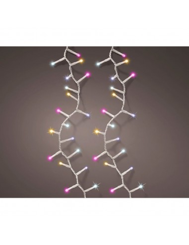 Guirnalda multifunción, uso exterior, basic, multicolor rosa, cable transparente, 500 leds, 16 m