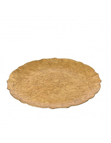 Plato decoración polipropileno dorado ø33 x 1,50 cm