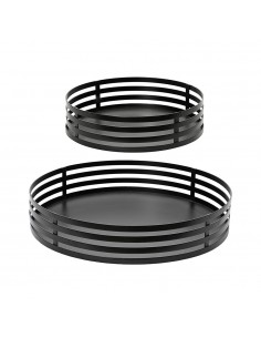 Juego bandejas de hierro negro ø38 y ø28 cm, 2 uds