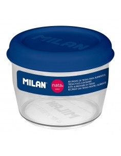 Fiambrera de tritán hermética redonda nata® 624 azul 500 ml