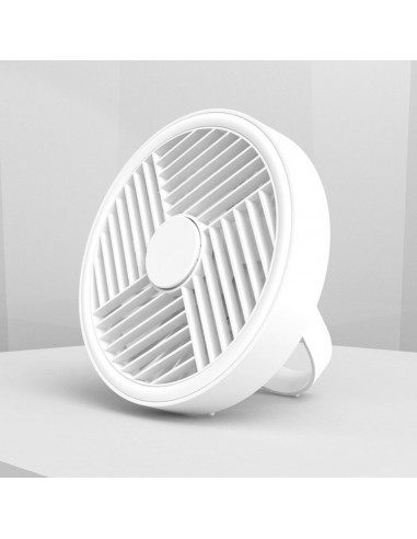 Ventilador de sobremesa recargable blanco led splash 5,5 w, 6500 k, ø180 x 85 x 160 mm