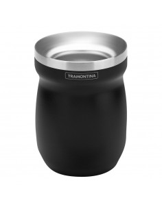 Recipiente para mate de acero inoxidable negro 240 ml