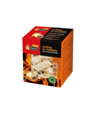 Ovillos de madera para encendido okfuego, 24 uds
