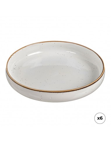 Pack 6 uds platos hondo de porcelana akiko ø20 cm